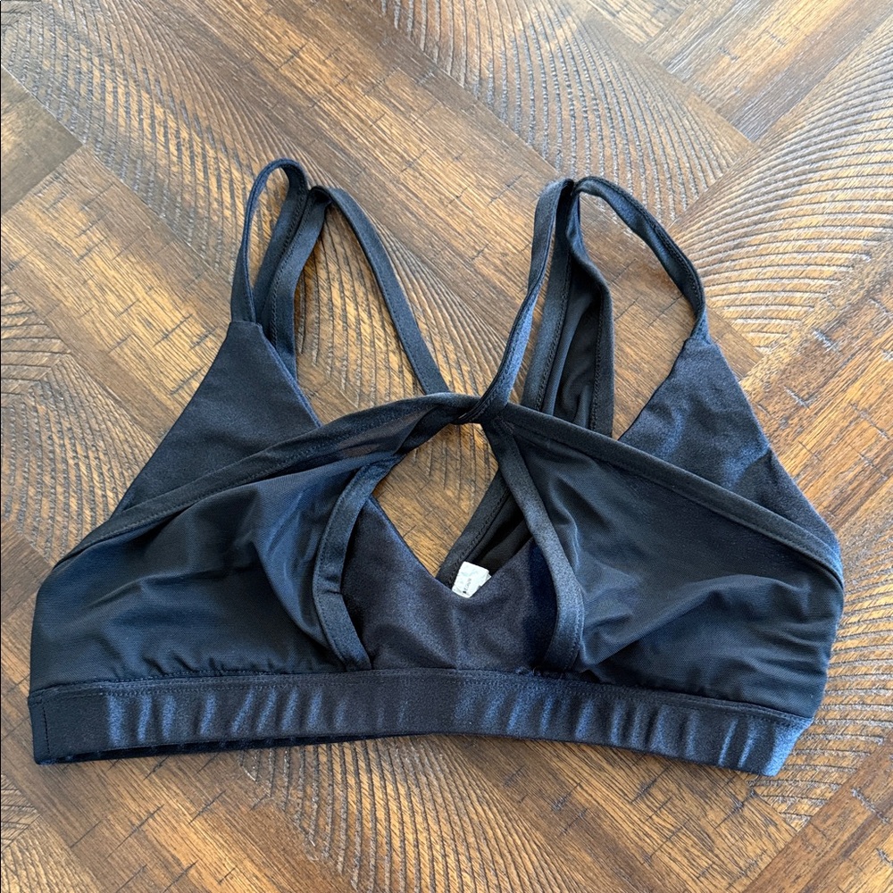 Tiger Friday Black Strappy Women's Sports Bralette